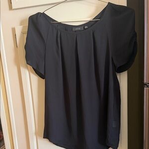 Apt. 9 Black Short-Sleeve Pleated Blouse